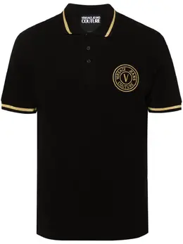 Versace Jeans Couture: Чёрное поло 