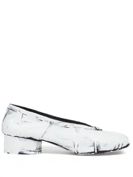 Maison Margiela: Белые балетки  Tabi