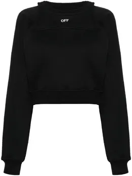Off-White: Чёрный свитшот 