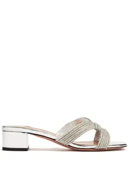 Aquazzura: Серебристые сандалии 