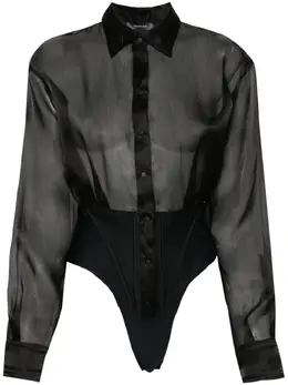 Mugler: Прозрачный боди 