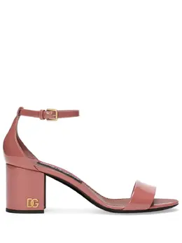Dolce & Gabbana: Розовые сандалии  DG