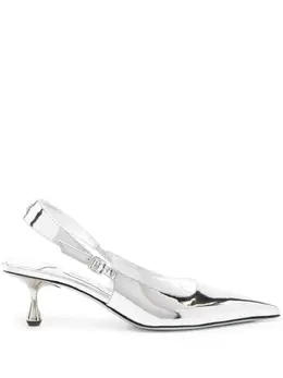 Jimmy Choo: Серебристые туфли 