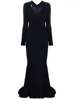 Talbot Runhof: Драпированное платье 