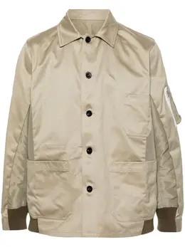 sacai: Бежевая рубашка 