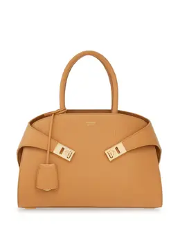Ferragamo: Коричневая сумка-шоппер 