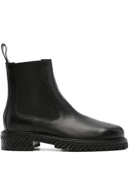 Off-White: Чёрные ботинки 