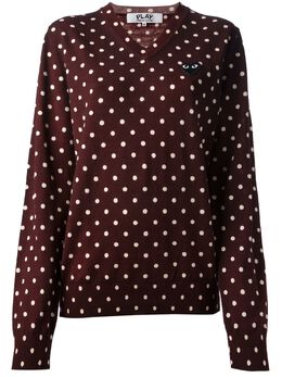 Comme Des Garçons Play: Свитер в горошек 