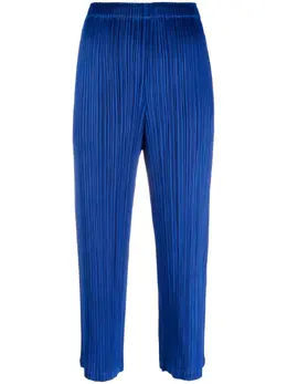 Pleats Please Issey Miyake: Голубые брюки 