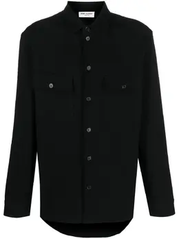 Saint Laurent: Рубашка с длинным рукавом 