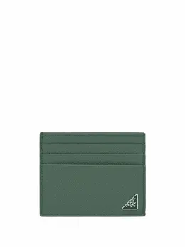 Prada: Зелёный картхолдер 