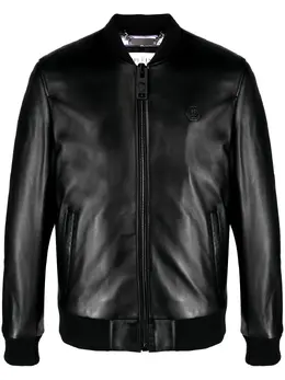 Philipp Plein: Кожаная куртка  Skull