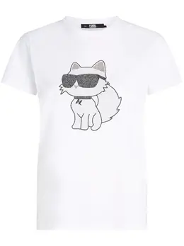 Karl Lagerfeld: Белая футболка  Choupette