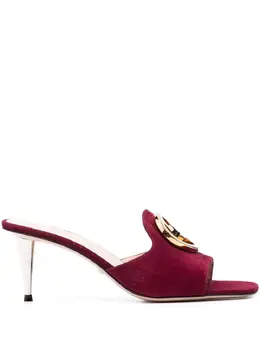 Gucci: Фиолетовые сандалии  Interlocking G