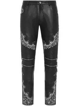 Philipp Plein: Кожаные брюки 