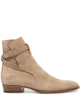 Saint Laurent: Светлые ботинки  Wyatt 30 Jodhpur