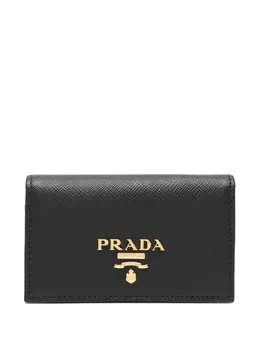 Prada: Чёрный картхолдер 