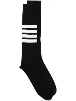 Thom Browne: Белые носки  4-Bar