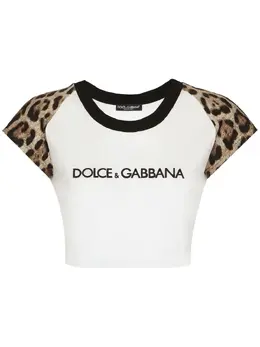 Dolce & Gabbana: Футболка  T с леопардовым принтом