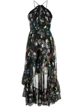 Marchesa Notte: Платье с растительным принтом 