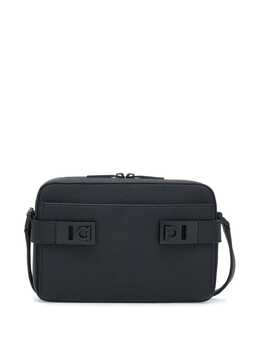 Ferragamo: Чёрная сумка  Gancini