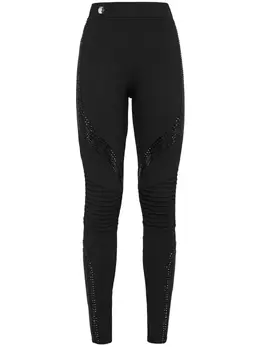 Philipp Plein: Чёрные легинсы  Crystal