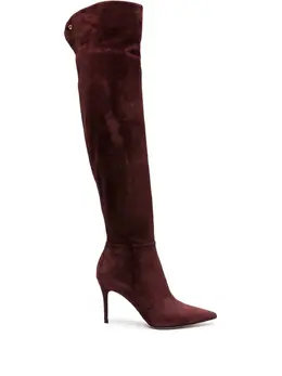 Gianvito Rossi: Бордовые ботинки 
