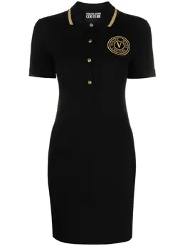Versace Jeans Couture: Чёрное поло 