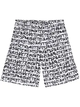 VETEMENTS: Шорты с принтом 