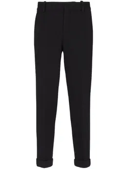 Balmain: Чёрные брюки 