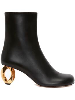 JW Anderson: Чёрные ботинки  Chain