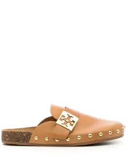 Tory Burch: Коричневые сабо 