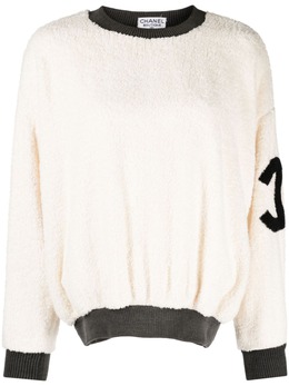 CHANEL Pre-Owned: Белый свитшот 
