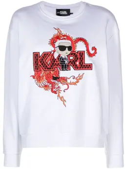 Karl Lagerfeld: Хлопковый свитшот  Ikonik Karl