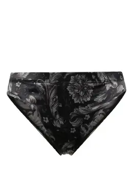 Versace: Чёрные трусы  Barocco