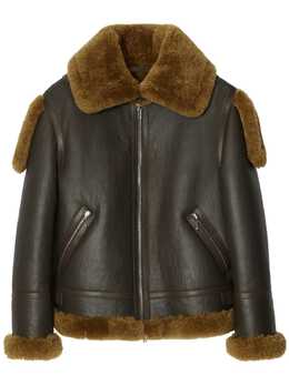 Burberry: Кожаная куртка 