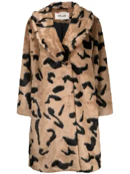 DVF Diane von Furstenberg: Шуба с животным принтом 