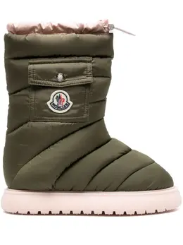Moncler: Зелёные ботинки  Snow