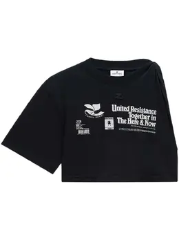 Courrèges: Чёрная футболка 
