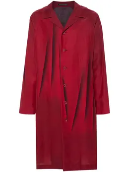 Yohji Yamamoto: Пальто с абстрактным принтом 