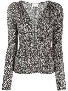 ISABEL MARANT: Топ с абстрактным принтом 