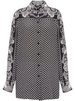 Balmain: Рубашка с принтом 