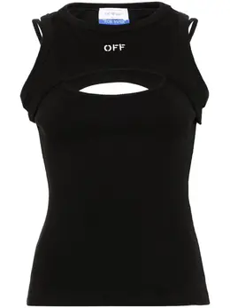 Off-White: Чёрная майка 