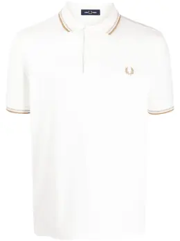 Fred Perry: Белое поло  Laurel Wreath
