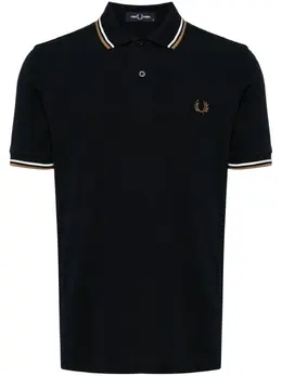 Fred Perry: Синее поло  Twin Tipped
