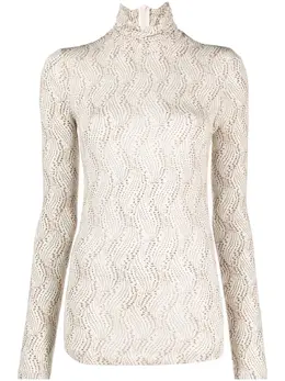 ISABEL MARANT: Коричневый топ 