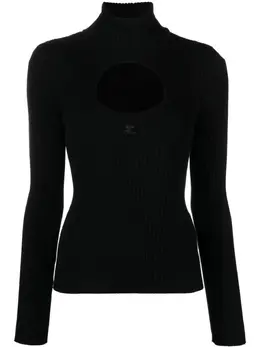 Courrèges: Чёрный свитер 