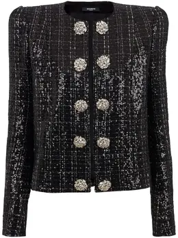Balmain: Куртка с блёстками 