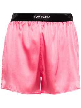 TOM FORD: Шёлковые шорты  Logo