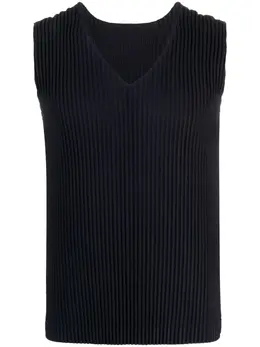 Homme Plissé Issey Miyake: Майка с v-образным вырезом 